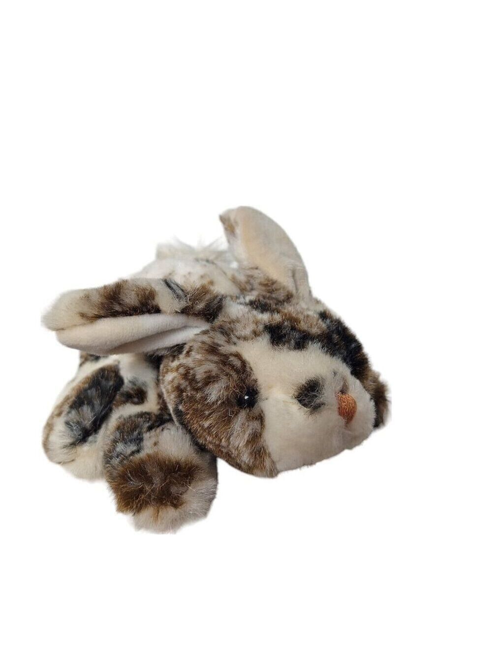 Brown Cream Bunny Rabbit Hand Puppet Plush Toy 7.75"